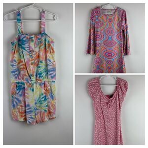 Girl's Dresses and Romper Lot of 3